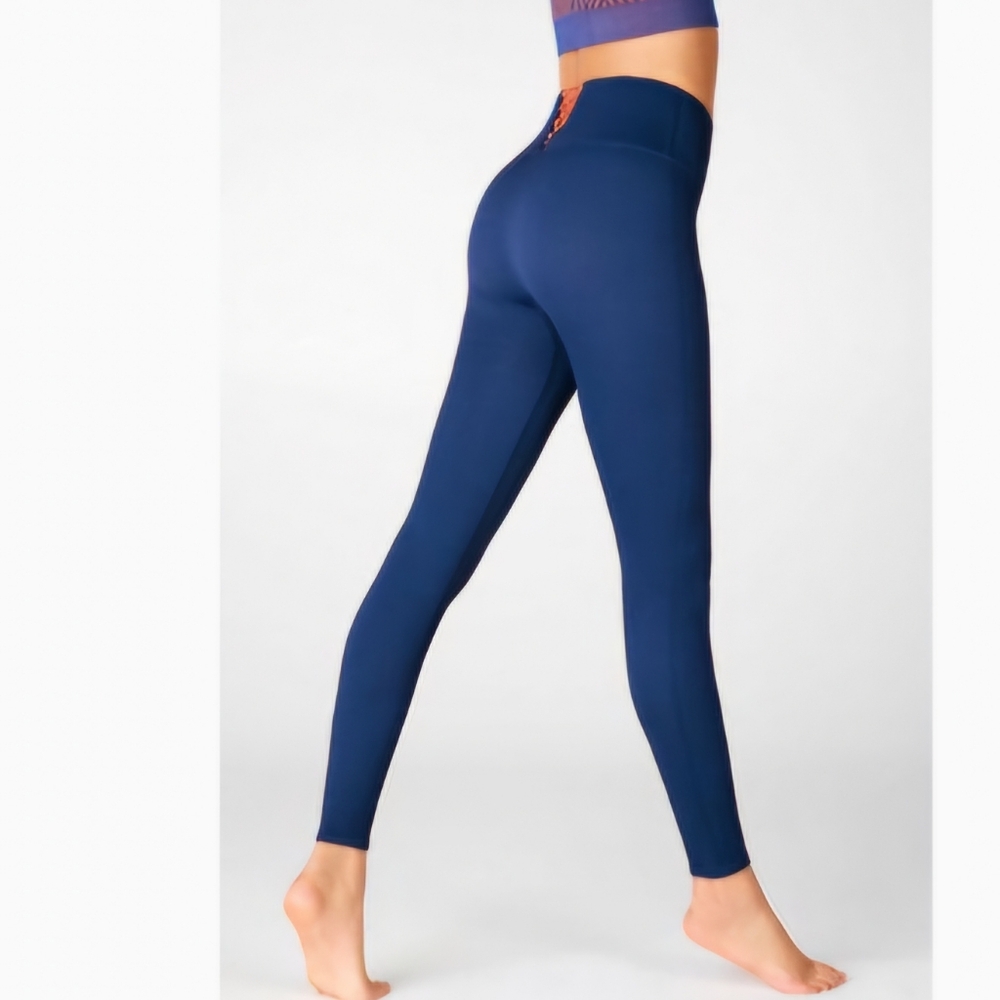 Fabletics Navy Blue High-Waisted Leggings
